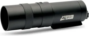 CoyoteLight Durable Lightweight Portable Waterproof Fogproof Adjustable Intensity Rechargeable Night Vision Hunting Flashlight, Case, 1" Scope Mount & Charger Included, Green LED