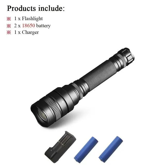 CREE-XHP70 LED tactical flashlight powerful led flashlight 10000lm lanterna Zoom linterna rechargeable torch 2x18650 battery