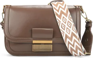 Crossbody Purses for Women with Adjustable Strap, Retro Trendy Leather Tote Handbag Hobo Shoulder Bag Medium Size