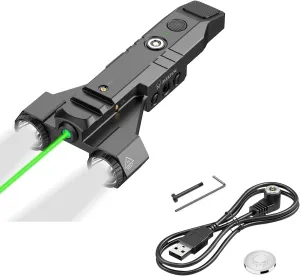 DARKFANG Dual Beam Flashlight Laser Combo and Magnetic Charging Cable Bundle