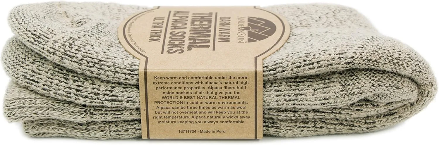 Darn Warm Anti-Smell Alpaca Socks - Best Natural Solution for Cold Feet - Perfect for Outdoor Activities