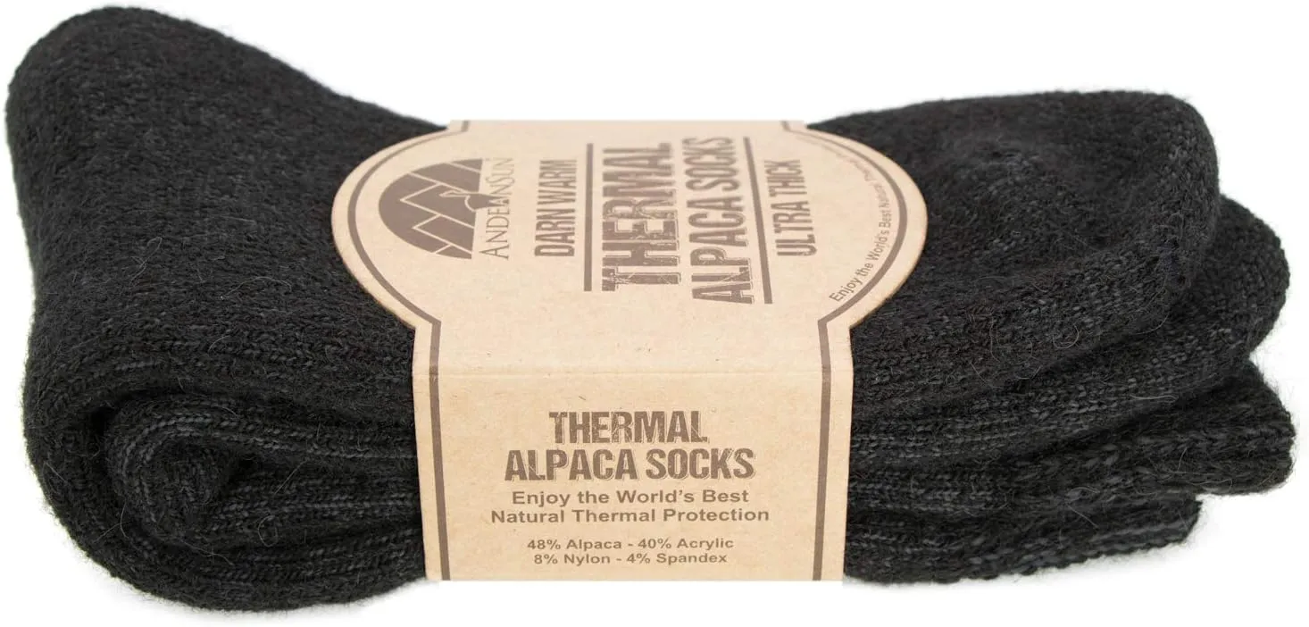Darn Warm Anti-Smell Alpaca Socks - Best Natural Solution for Cold Feet - Perfect for Outdoor Activities