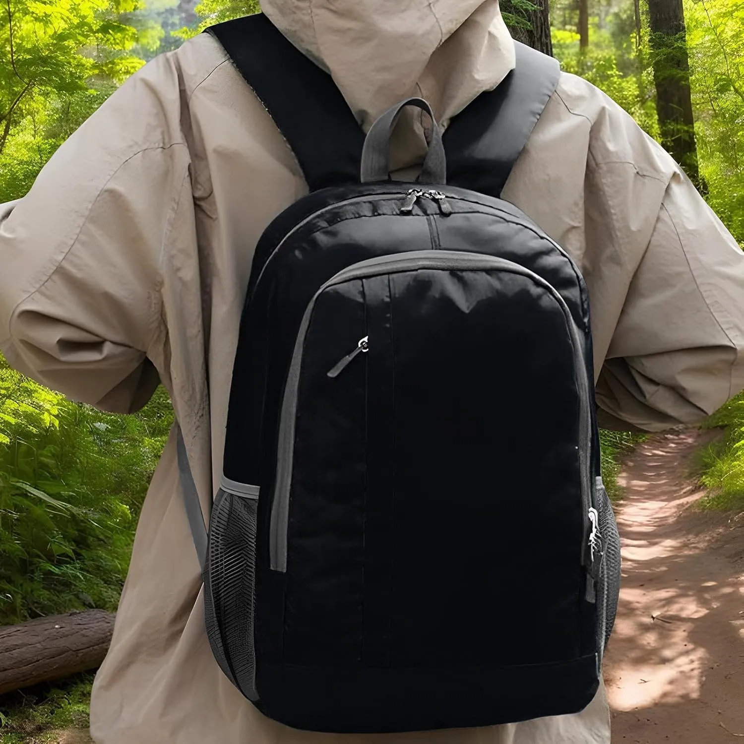 Daypack Hiking Backpack - 30l Lightweight Foldable Rucksack for Outdoor Travel, Trekking Gear | Climbing Daypack, Mountaineering Adventure Bag, Compact Backpacking Pack for Men Women