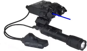 DBA2 Box Aiming Laser Sight Indicator(IR/Red/Green/Blue Laser & White LED Flashlight)   M600C Flashlight   AX Dual Wire Pressure Switch (SF 2.5)   Offset Left Scout Mount for M&K SMR Rail, Black