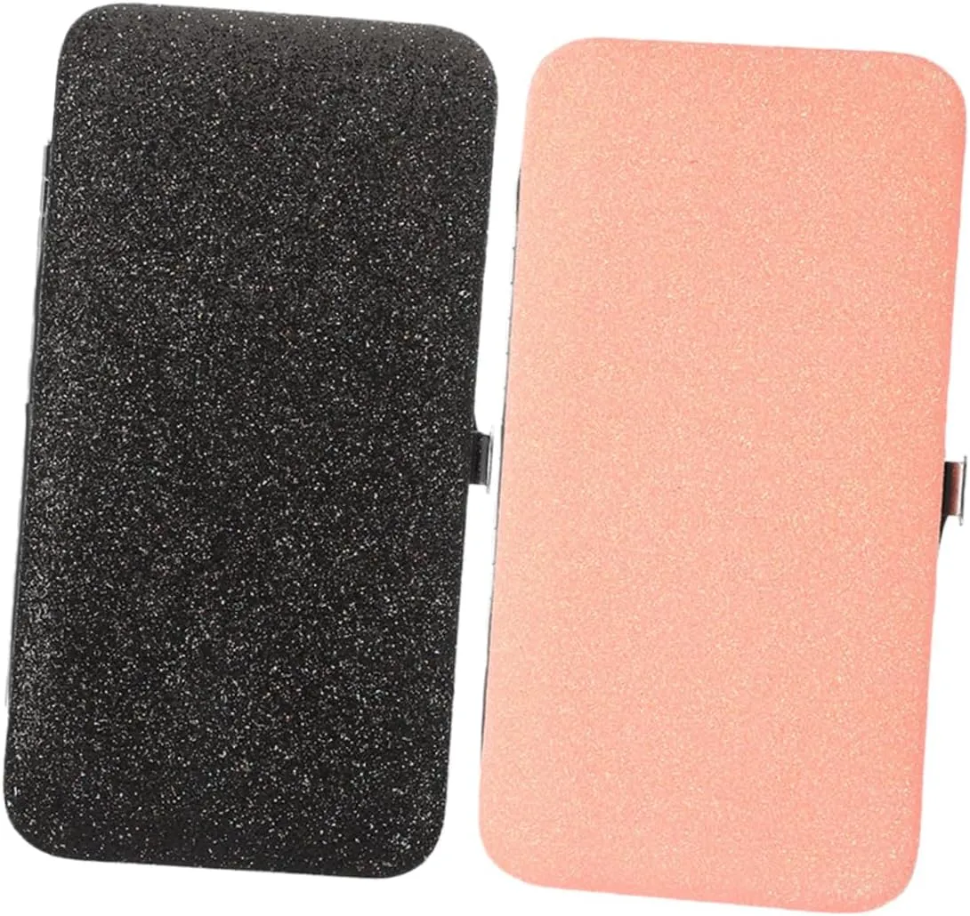 Didiseaon Fashionable Eyebrow Tweezer Bag 2pcs Lash Tweezer Storage Case Compact Holder for Mini Beauty Tools