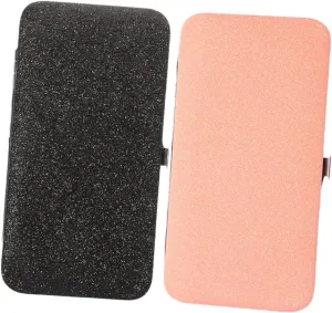 Didiseaon Fashionable Eyebrow Tweezer Bag 2pcs Lash Tweezer Storage Case Compact Holder for Mini Beauty Tools
