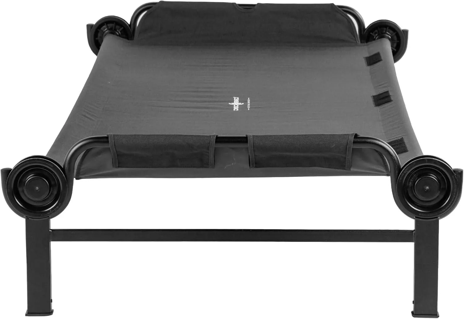 Disc-O-Bed XL Outdoor Modular 1 Person Single Camping Cot Portable Bed with 2 Height Options for Adults, Sleep Solution for Tents, Black