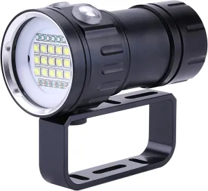 Dive Light, Diving Flashlight 18000 Lumen IPX8 Waterproof Diving Torch Scuba Dive Lights 500M Underwater LED Flashlight Submersible Lights