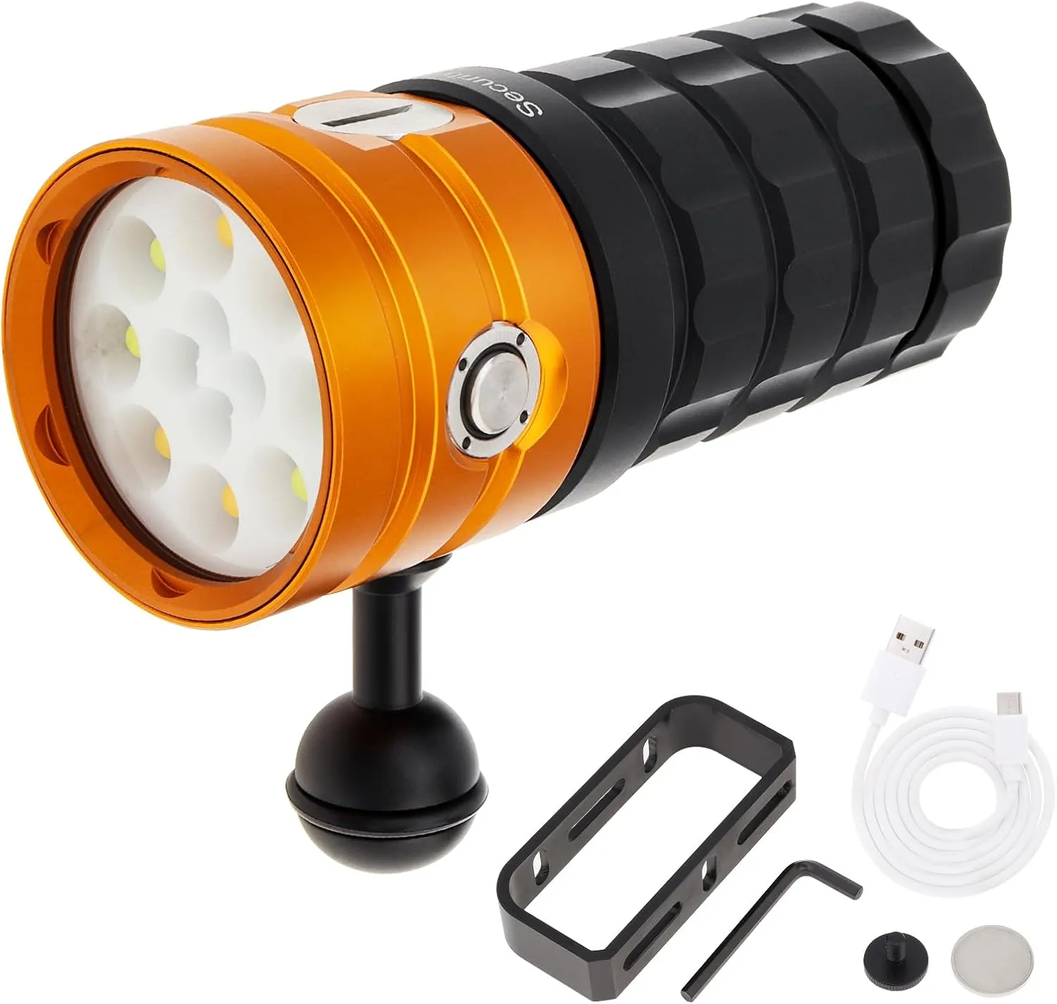 Dive Light for Underwater Photography, DF15 25000 Lumens, 100m Underwater Video Light, Aluminum Alloy Diving Flashlight with Type-C Charging Waterproof Flashlight for Diving