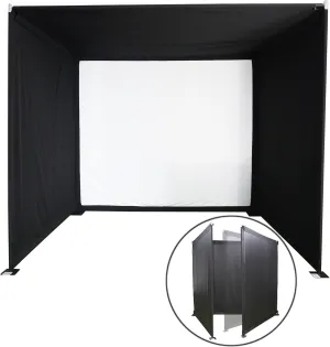 DIY Foldable Golf Enclosure [9'10" x 8'6" x 8'2"] Safety Golf Enclosure Set Kits Use with Simulators Space-Saving Design, Easy Setup, and Enhanced Safety Features