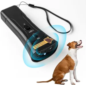 Dog Bark Deterrent Devices, Ultrasonic Anti Barking Device for Dogs,Stops Bad Behavior for Training, Alternative to Shock Bark Collar, Safe for Human & Dogs, Contains Battery