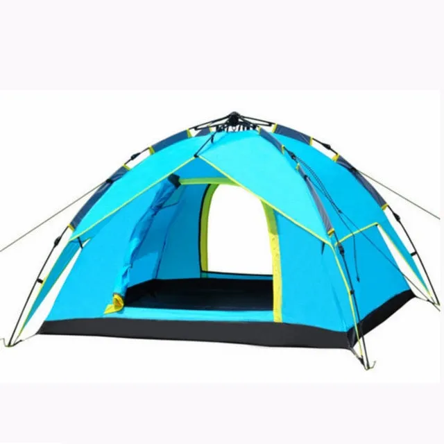 Double Hydraulic Tent New Outdoor Waterproof 3-4 Tent 2018 Fast response Camping Arrival Stylish design Hiking Windproof Tents person Automatic Layer