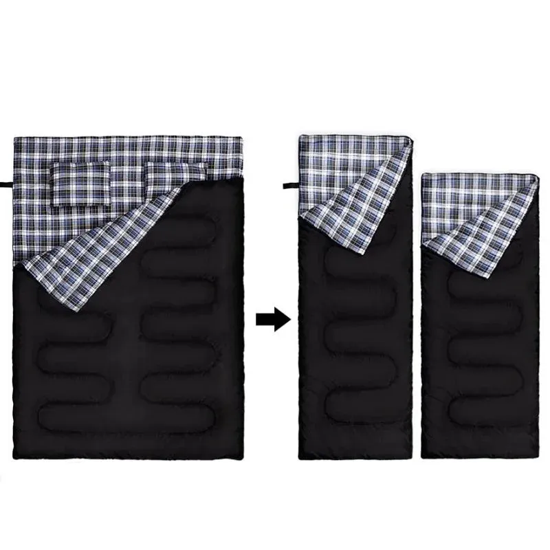 Double Sleeping Bag Sleeping Bags For Adults2 Pillows Bag Large Camping Sleeping Bag Lightweight Sleeping Bag