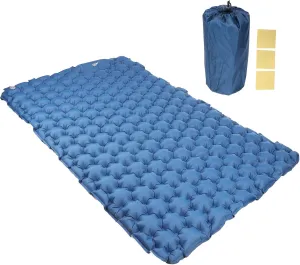 Double Sleeping Pad, Self Inflating Extra Thick Sleeping Mat, Portable Compact Inflatable Air Mattress with Storage Bag for Backpacking, Hiking, Traveling, Tent, Camping