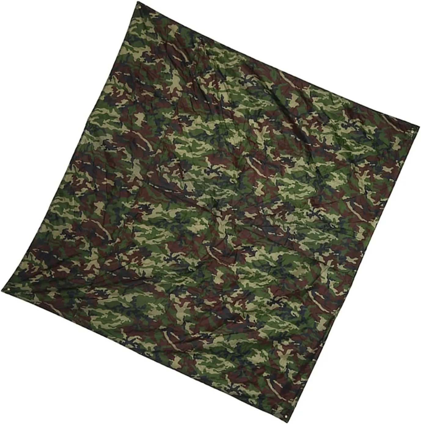 Drfeify Tent Tarp, Nylon Fabric Water Proof Lightweight Camouflage Tent Shelter Tarp Outdoor Anti Sun Rainproof Portable Ground Mat