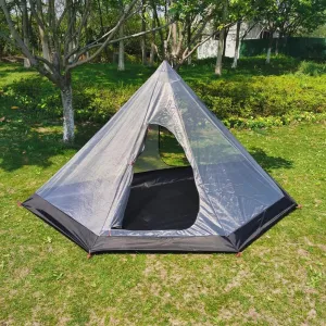 Dual Zip Entrance 4 Season Camping Tent Roomy Waterproof Mesh Structure Ideal for Hiking and Outdoor Activities