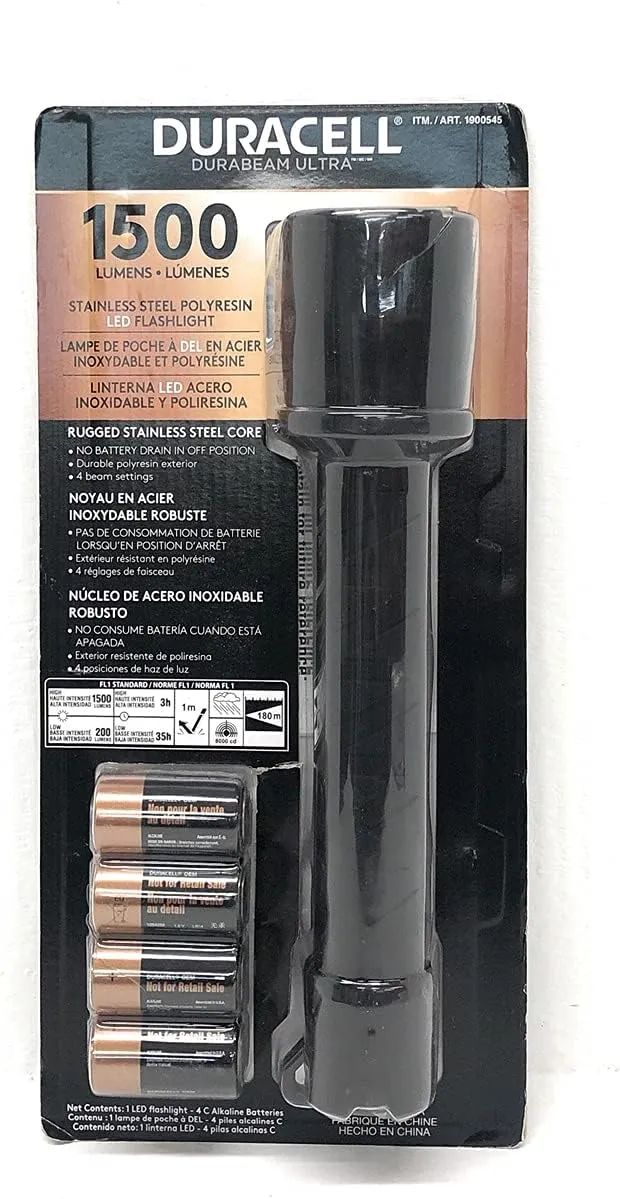 Duracell Durabeam ULTRA 1500 Lumens Flashlight with 4 Settings