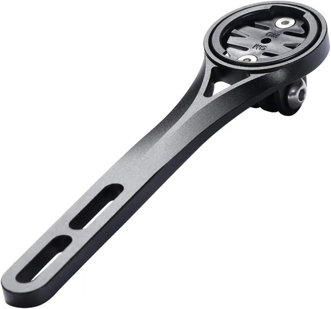 Dymoece Aluminium Alloy Bicycle Computer Mount for Road Bike Integrated Handlebar,Compatible with Garmin Edge 130 200 500 510 520 810 820 1000 1030 and Flashlight