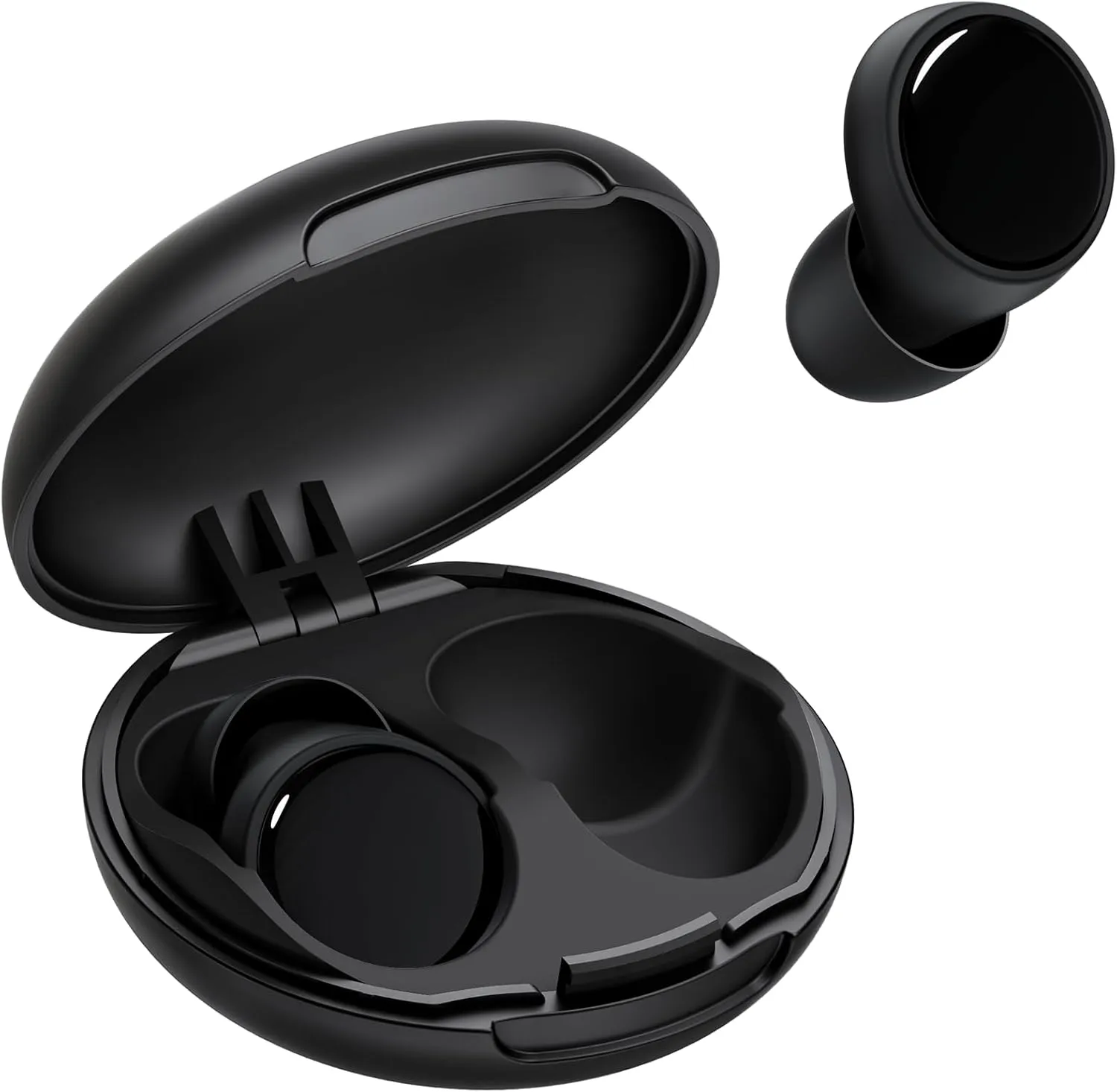 Ear Plugs for Sleeping Noise Cancelling, 45dB Noise Reduction Earplugs for Sleep, Concert, Snoring, Focus, Work Silicone Hearing Protection Earplugs with 8 Tips (XS-L) Reusable Soft Earplug Black