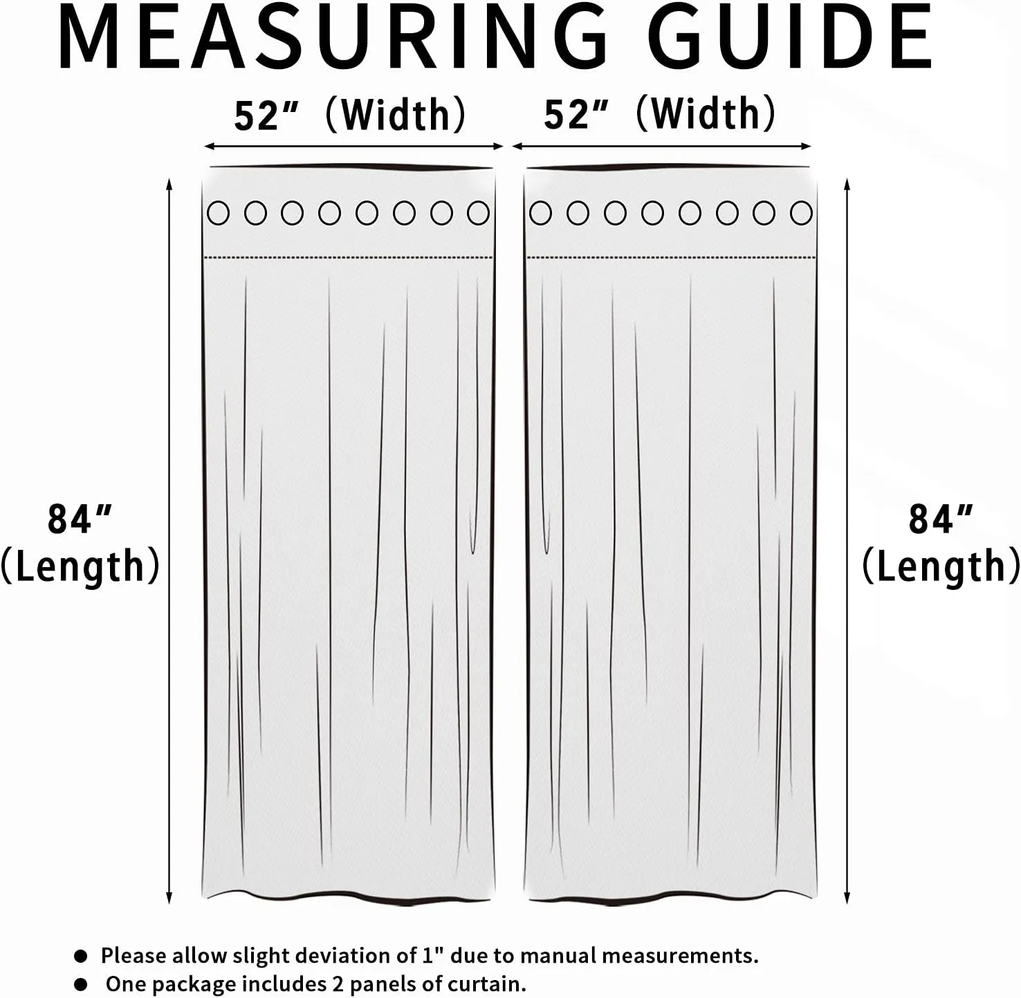 Easy-Going Linen Look Blackout Curtain 84 Inch Length Grommet Window Curtain Drapes for Bedroom, Living Room Thermal Insulated Room Darkening (Set of 2 Panels, Natural)