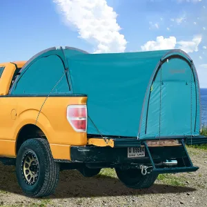 EighteenTek Truck Tent Bed Pickup Camping 2 Person Camper Shell Pop Up Automatic Setup Waterproof PU2000mm Double Layer Rainfly Adjustable 5 5.5 6 6.5 8 ft