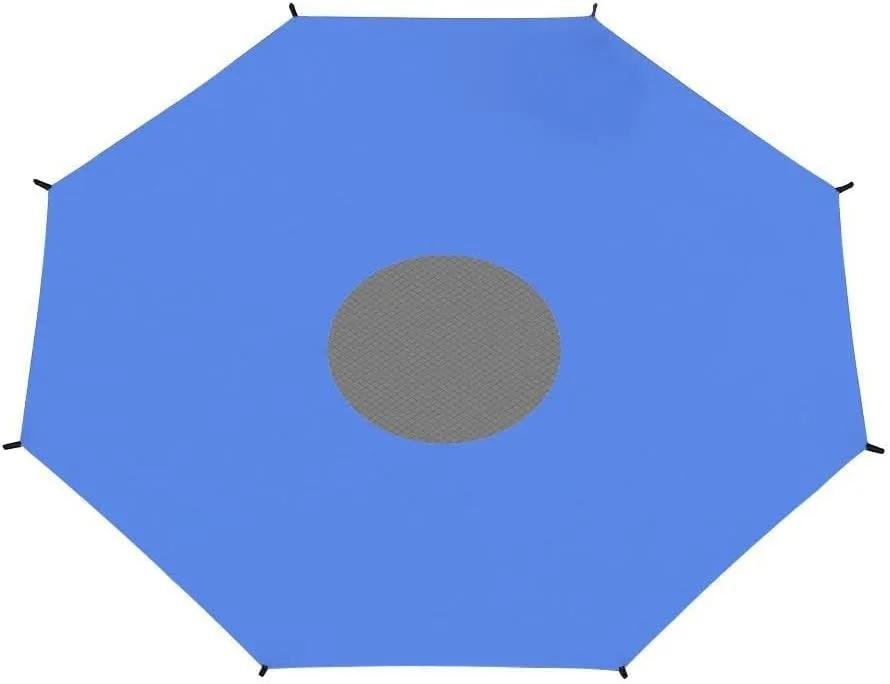 ele ELEOPTION Trampoline Shade Cover, Anti-UV Trampoline Cover 6ft 8ft 10ft 12ft 14ft 16ft Trampoline Sun Shade Protection Waterproof Trampolines Canopy Tent Cover, Blue