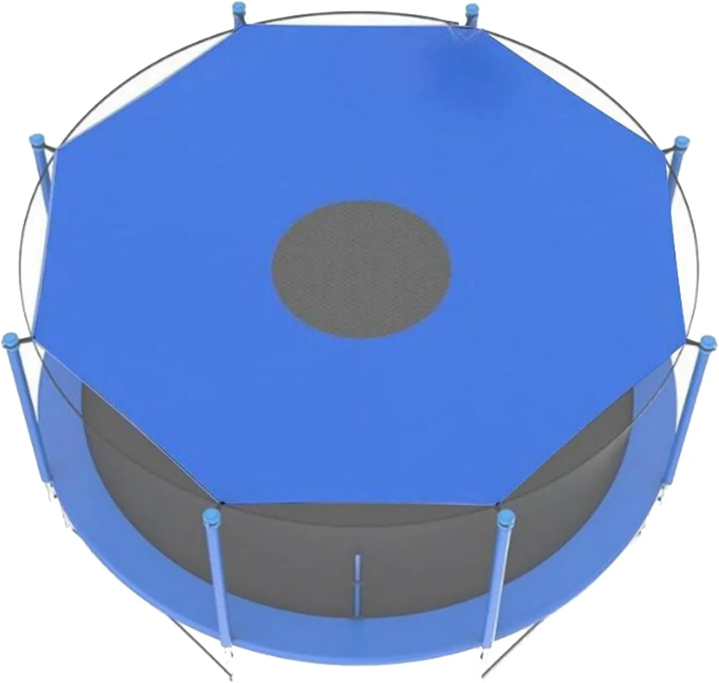 ele ELEOPTION Trampoline Shade Cover, Anti-UV Trampoline Cover 6ft 8ft 10ft 12ft 14ft 16ft Trampoline Sun Shade Protection Waterproof Trampolines Canopy Tent Cover, Blue