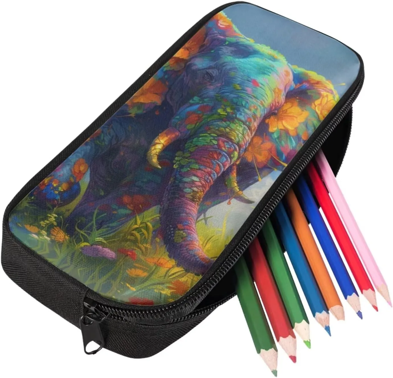Elephants Print Backpack Lunchbox for Girls 5 to 12 Years Old Reusable Foldable Insulated Lunch Bag Lightweight Tote Bag for School for Middle School Junior Middle School