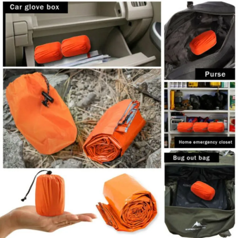 Emergency Sleeping Bag Camping Rescue Survival Blanket