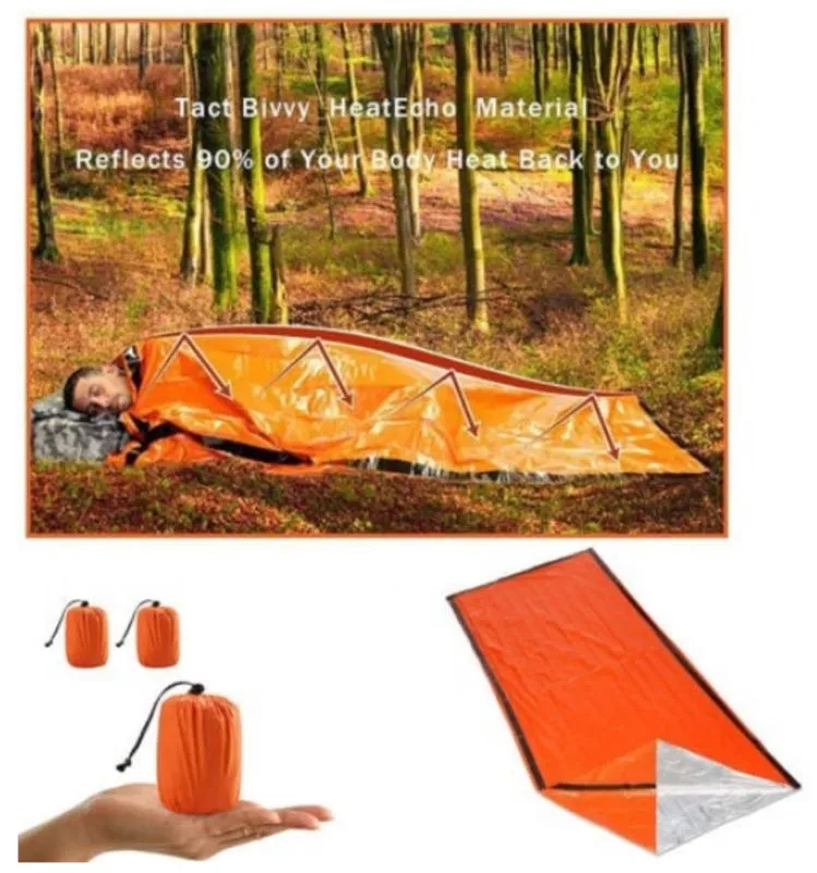 Emergency Sleeping Bag Camping Rescue Survival Blanket