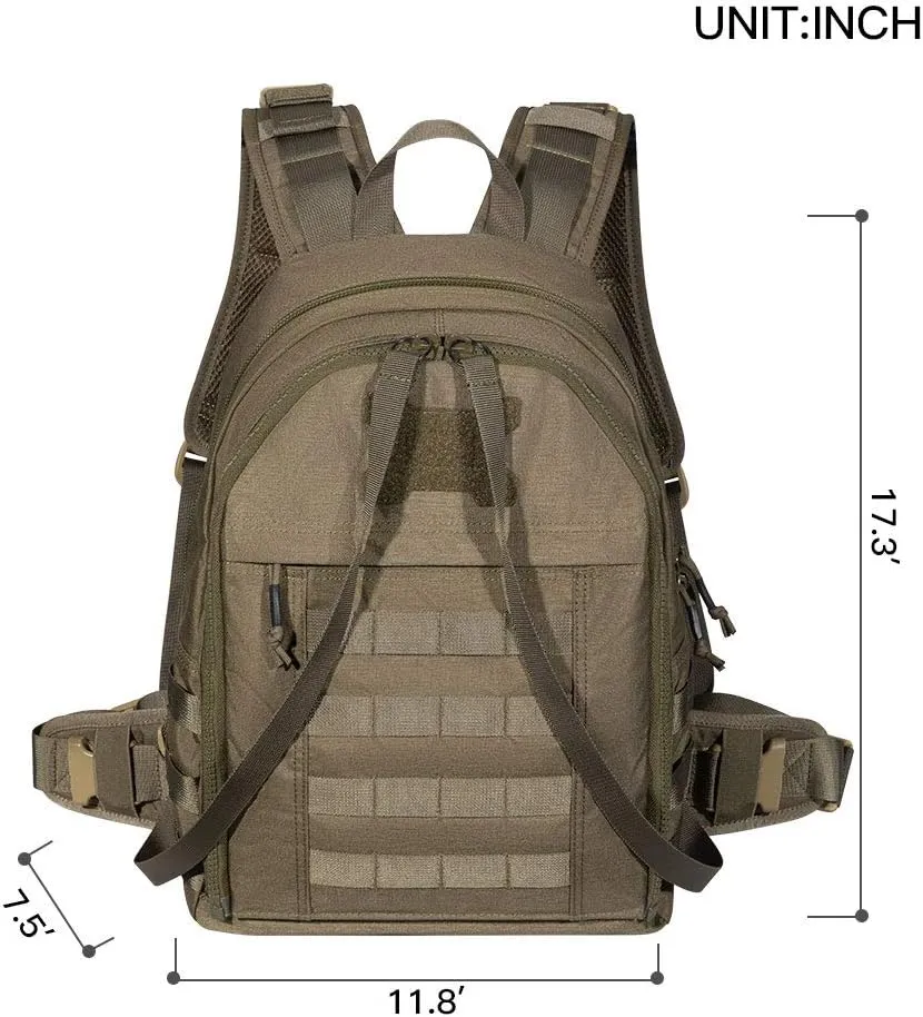 EXCELLENT ELITE SPANKER Military Tactical Backpack Detachable Backpack Quickly Turns into Outdoor Vest(Ranger Green)