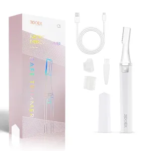 Eyebrow Trimmer, Electric Eyebrow Trimmer for Woman, No Pulling Sensation Painless Eyebrow Razor for Face Chin Neck, Upper-Lip