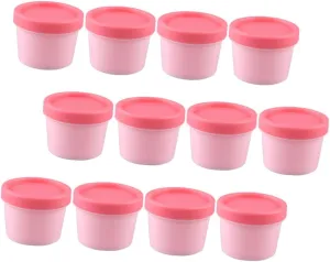 Face Mask Bulk Storage Case Peel off Mask Holder with 12 Reusable Sample Jars for Skincare