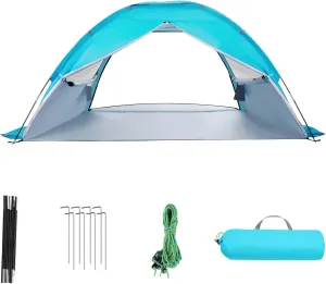 Family-Friendly Beach Tent Canopy Sun Shade Tent Large Space Portable Lightweight Easy to Set up
