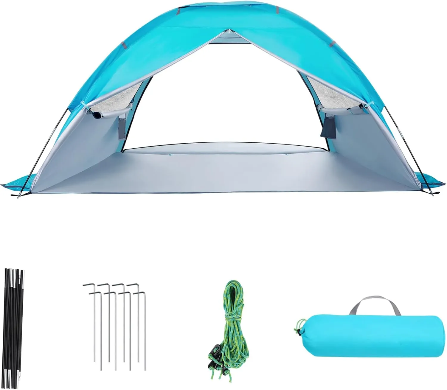 Family-Friendly Beach Tent Canopy Sun Shade Tent Large Space Portable Lightweight Easy to Set up