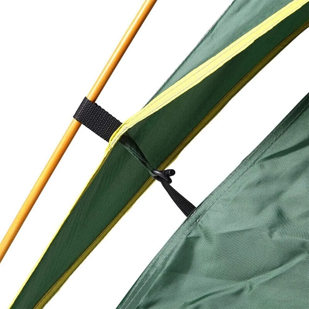 Family Tent Camping Tent Instant Pop Up Tent Waterproof Sun Shelter 3-4 Person Double Door Outdoor Tent, Metal, 220X190X120CM
