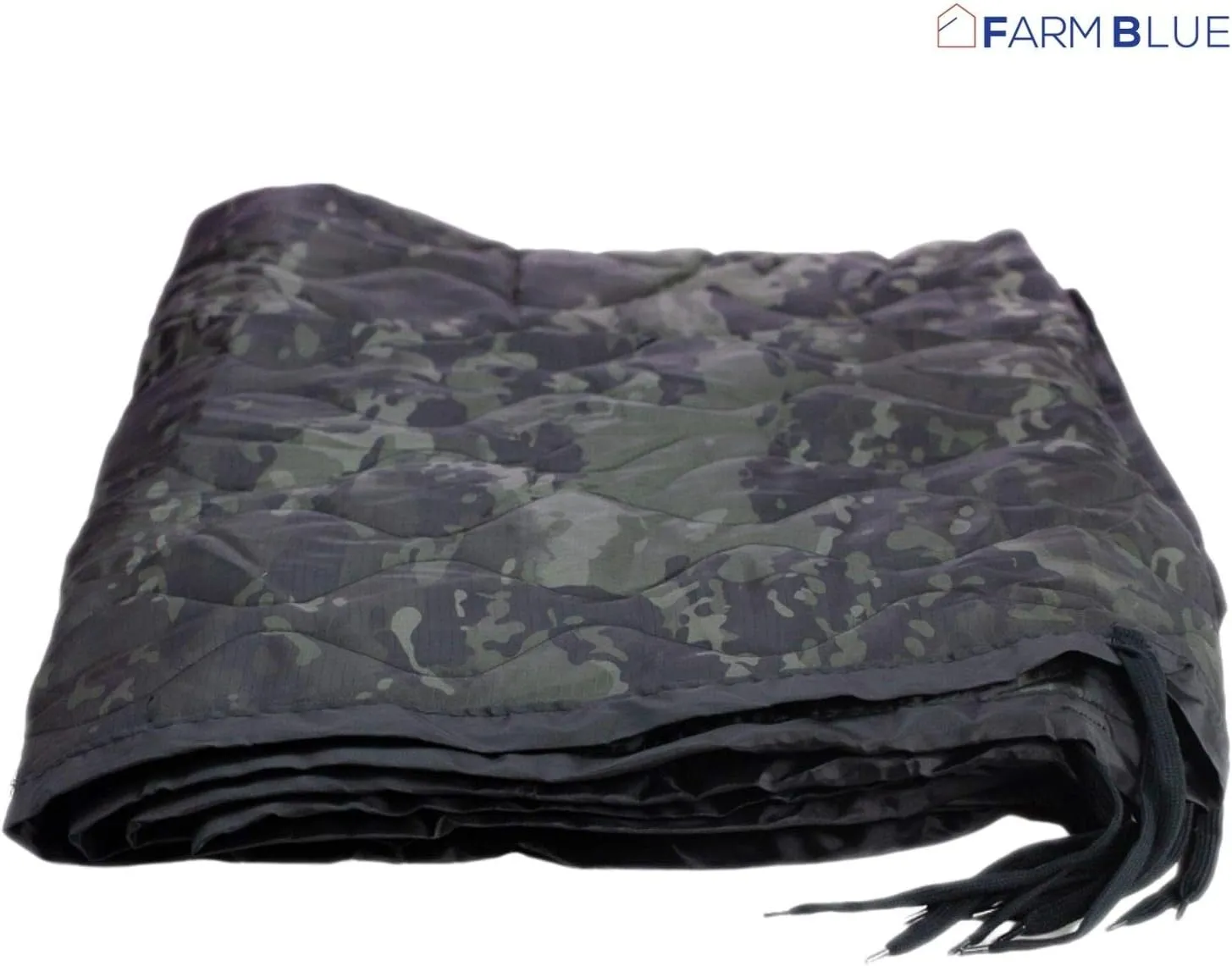 Farm Blue Black Camo Camping Military Blanket Tactical Woobie Blanket Poncho Liner - Lightweight, Multifunctional, All Weather Blankets - Camping Gear, Backpacking and Other Outdoor Activities