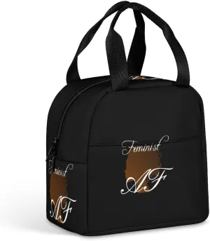 Feminist Reusable Lunch Bento Box Insulated Portable Handbags for Office Work Picnic for Men Women