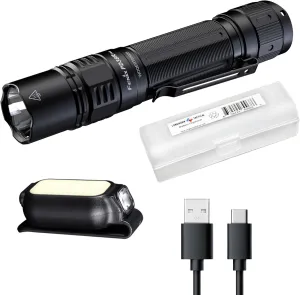 Fenix PD36R Pro Tactical Flashlight and Backup Light Kit, 2800 Lumen USB-C Rechargeable Mini-Lite Clip on Flashlight and Lumentac Organizer