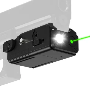 Feyachi FL-74 700Lum Green Laser Light Combo Pistol Light Gun Laser Compact Pistol Flashlight and Tactical Flashlight for Shotgun, Pistol and Rifle with Picatinny Rail
