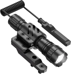 Feyachi FL14-MB Flashlight 1200 Lumen Matte Black LED Light with Flashlight Mount and Pressure Switch Included