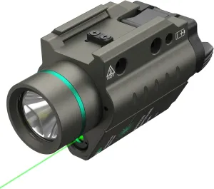 Feyachi Red/Green Laser Flashlight Combo 500 Lumen Tactical Light with Picatinny Rail Mount