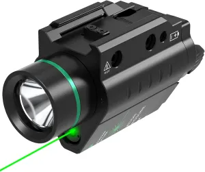 Feyachi Red/Green Laser Flashlight Combo 500 Lumen Tactical Light with Picatinny Rail Mount