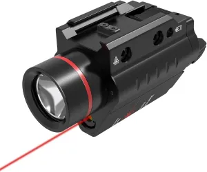 Feyachi Red/Green Laser Flashlight Combo 500 Lumen Tactical Light with Picatinny Rail Mount