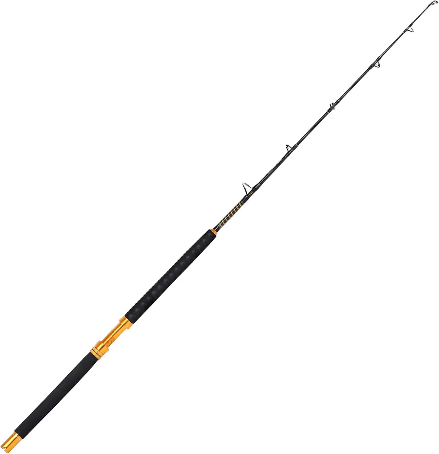 Fiblink Saltwater Fishing Rod 1 Piece Trolling Rod Deep Sea Big Game Conventional Boat Fishing Pole Heavy Duty Spiral Wrapped Rod (6',30-50lb/50-80lb/80-120lb)