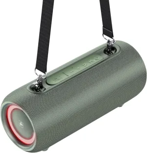 Fisher Portable Bluetooth Speaker with IPX5 Waterproof Speaker, 26W Bluetooth Stereo, 7H Playtime, LED Lights, TWS, BT 5.3, Built-in Mic, Hands Free Calling, Wireless Electronics, Home & Outdoor