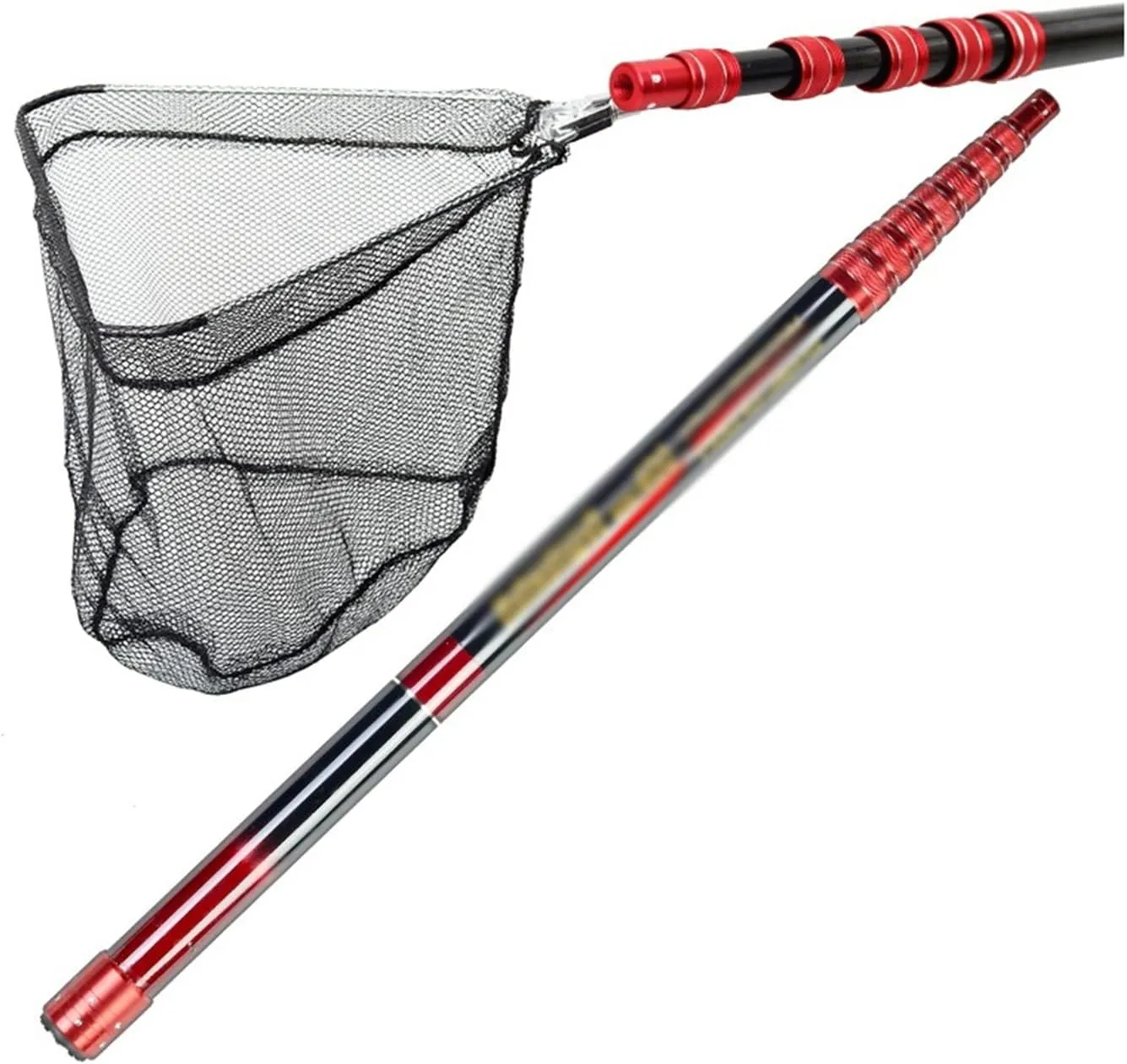 Fishing Net Fishing Net Telescoping Foldable Landing Net Pole Lightweight Carp Carbon Fiber Folding Sea Hand Dip Net 3M/4/2.1M Tackle Collapsible Fshing