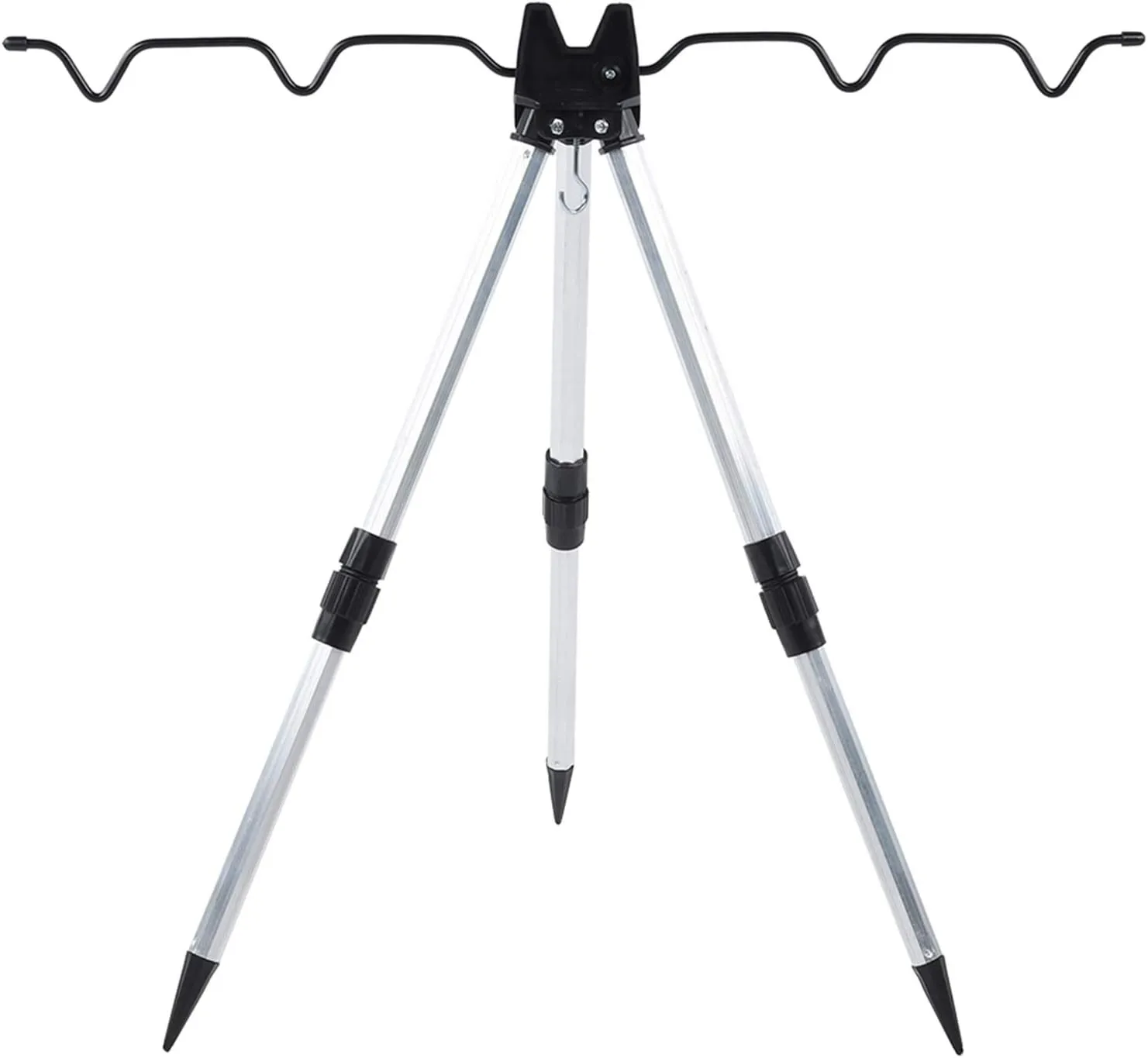Fishing Pole Holder, Mini Fishing Pole Tripod Bracket, Folding Tripod Sea Fishing Pole Bracket Aluminum Alloy for Sea/Fresh Fishing Fishing Outdoor