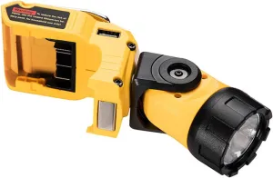Flashlight Worklight for DeWalt 12V MAX Li-Ion Battery with 360 Degree Pivoting Head
