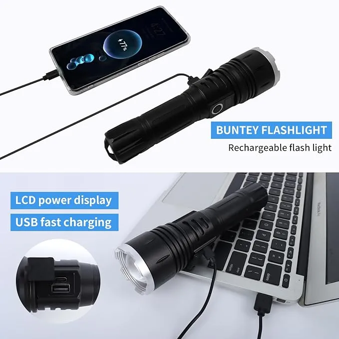 Flashlights High Lumens,Led Flashlight, Zoomable, High Lumen, Tactical Flashlight,Perfect for Camping and Adventure。